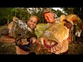 MASSIVE CATFISH Caught by HAND!!! {Catch Clean Cook} Catfish Noodling
