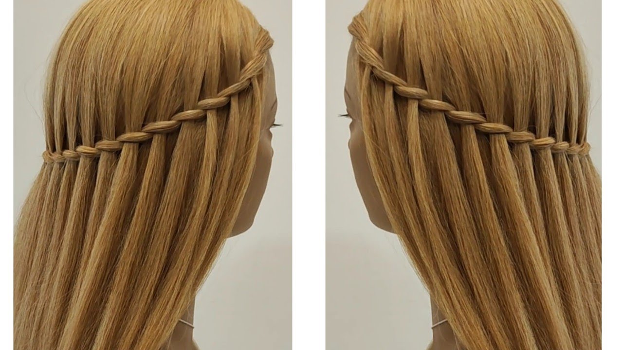 Waterfall braid hairstyle | tutorial | waterfall | diy | girl # ...
