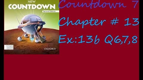 Countdown 7 Chapter 13 Ex 13b Q6,7,8.