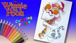 Christmas Coloring Pages Winnie Pooh Coloring for Kids Tigger-Santa Claus Colouring Christmas Coloring Pages Winnie Pooh Coloring for Kids Tigger-Santa Claus Colouring