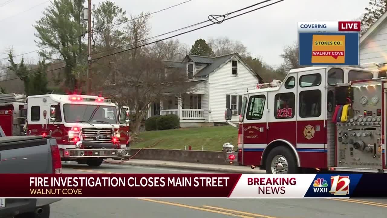 Walnut Cove Fire Department Investigating Building Fire on Main Street