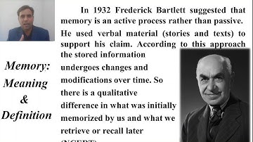 Memory: Meaning and Definition