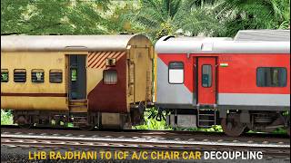 ICF A/C Chair Car Coach Decoupling on LHB Rajdhani Express | Train Simulator | Rail Road Games screenshot 4