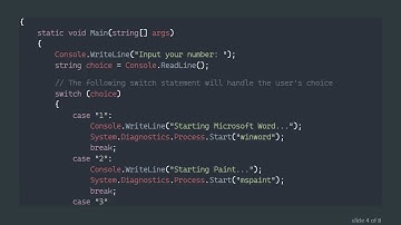 How to Create a C#  Console Application that Executes Commands Based on User Input