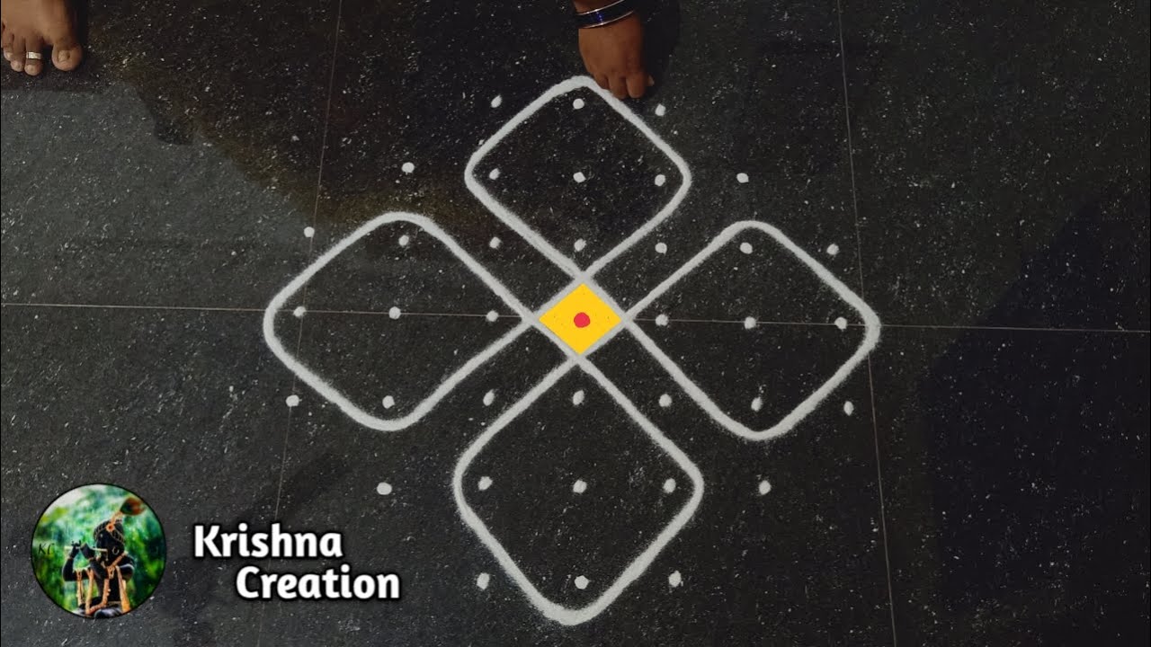 Maha Shivaratri Special Kambi Kolam | 7x3x3 dot neli Kolam | Melikala Muggulu | Simple Sikku Kolam