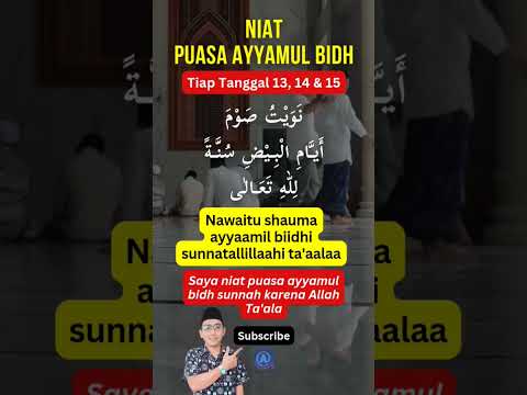 NIAT PUASA AYYAMUL BIDH 2023 tangaal 13 14 15 || arab - latin - arti - gratis download buku pdf