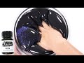 【DIY】世界1黒い液体を使ったブラックホールスライムの作り方【slime ASMR】