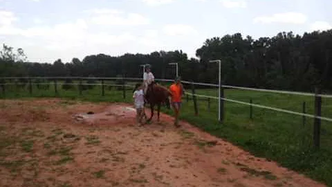 Desmond on Dudley the pony.