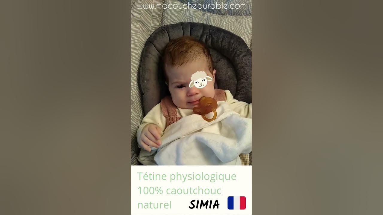 Simia - Tétine physiologique en 100 % caoutchouc naturel, lot de deux