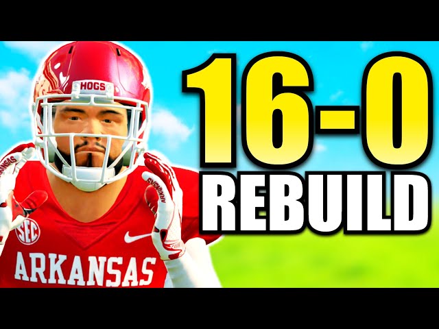 Can I Rebuild a PERFECT 16-0 Team in NCAA Football? class=