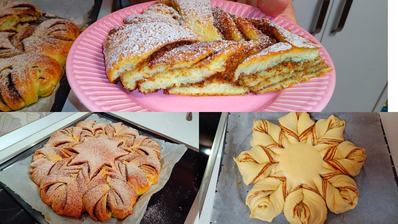 Steaua cu scorțișoară( prăjitură ) ,rețetă deosebită de bună și pufoasă de la Angi și Natalia