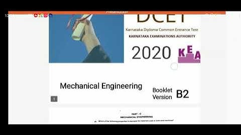 Dcet 2020 | mechanical engineering | key answer | dcet 2020 ans key | part 02