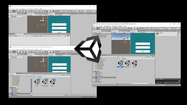 Open the same Unity Project multiple times (networking)