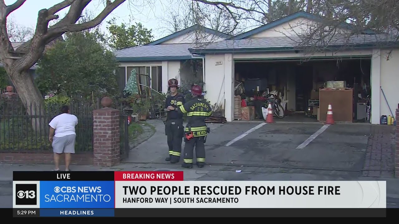 2 rescued from south Sacramento house fire - YouTube