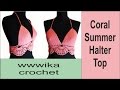 Crochet halter bikini top pattern free