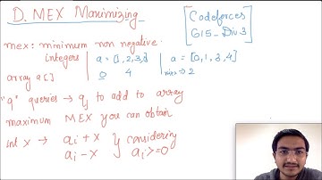 D. MEX maximizing: Codeforces Round 615 Div3