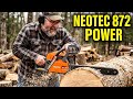 Enjoying the new chainsaw. NEOTEC NS 872 Wide screen view. #cainsaw