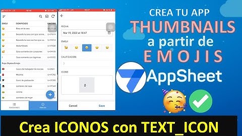 Cómo usar EMOJIS y Thumbnails en AppSheet. Crea Apps a partir de Google Sheets