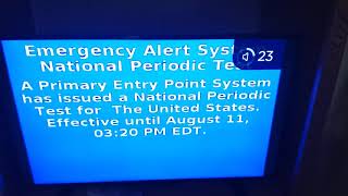 NATIONAL EAS TEST on TV and Radio August 11, 2021