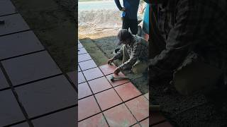 Professional Tile Installation – Outdoor Floor Tiling Process #TileInstallation #FloorTiling
