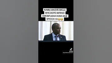 MSIKILIZE KWA MAKINI WAZIRI BITEKO 