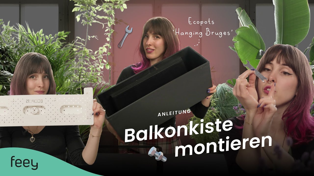 Pflanzkasten fr Balkon montieren  Ecopots Bruges