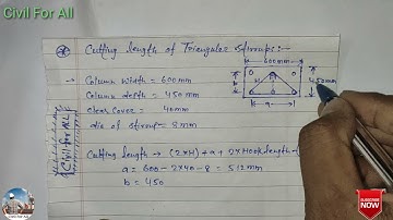 Cutting length of triangular stirrups | Very Important for making BBS | Civil For All