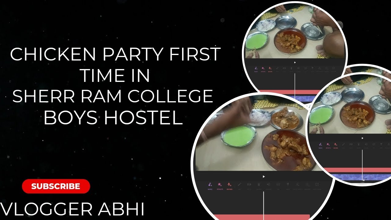chicken party first time with college friends in shree Ram college 