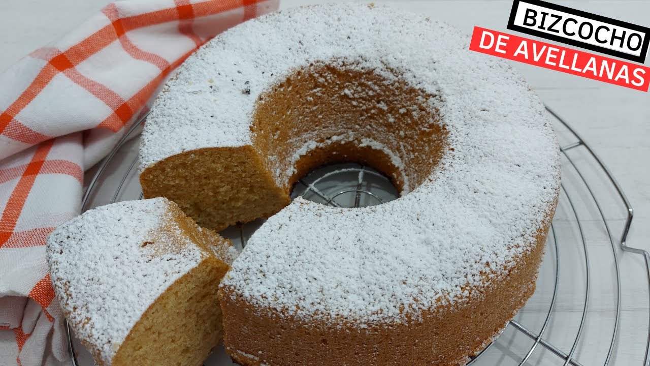 Bizcocho de avellanas muy rico en Monsieur Cuisine y Thermomix