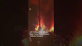 LPU Protest Over Alleged Rape Turns Violent, Police Vehicles Torched 1