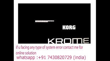 korg  krome/m50/any keyboard system error problem SOLVING