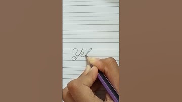 "Yellow" How to Write Colour Name in English Cursive Writing।#calligraphy #shorts