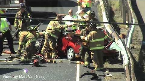 I-91 Northbound | MVA Wrong Way Car vs. Truck, Cars | Extrication and LifeStar