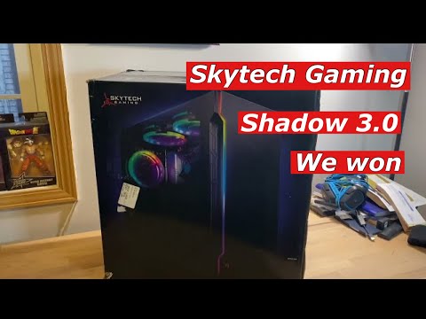 Skytech Shadow 3.0 Gaming Pc we won it at a Twitch giveaway unboxing