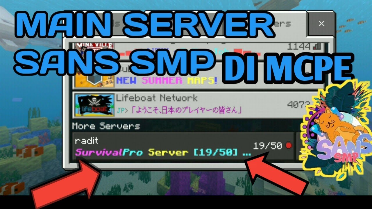 Cara Bermain Di Server Online Mcpe Seperti Sans Smp Tutorialzepto Youtube