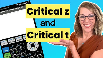 Find Critical t and z With The TI 84 | Find Critical Values Without A Table