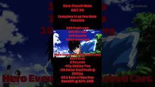 (Day 24) One-Punch Man Training Program #pushups #situps #squats #running #animeworkout
