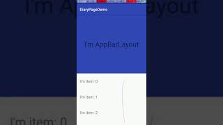 android layout shake (AppBarLayout  RecyclerView)