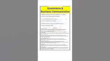 cu bcom 4th semester ecommerce & business communication suggestion 2025 #shorts