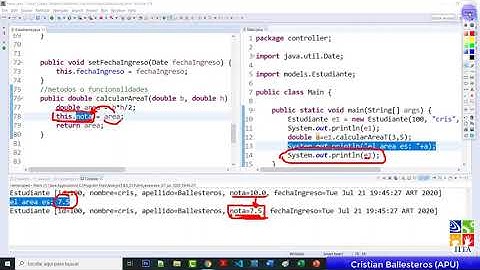 Clases y métodos return en JAVA Ej calcular Área triangulo PARTE 3/3