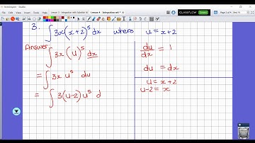 Advanced Higher Maths - Lesson 4 Integration by Substitution Cont