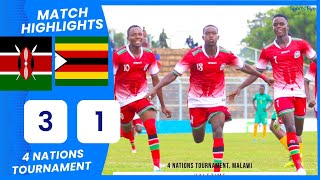 Kenya Rising Stars vs Zimbabwe {3-1} 4 Nations Tournament All Goals Extended Highlights