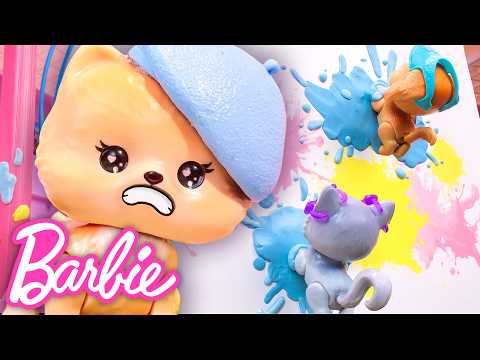 Exposición de Arte con Huellitas 🐶🐱 | Barbie Mascotas: ¡Corran Libres! E1 | Barbie Latinoamérica