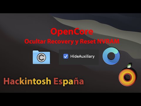 Hackintosh. Ocultar Recovery y Reset NVRAM del menu OpenCore