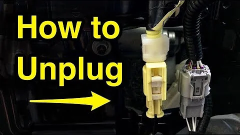 How to unplug yellow seat airbag sensor wire harness connector Lexus Toyota Nissan Infinity Honda