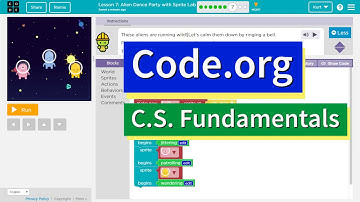 Code.org Alien Dance Party with Sprite Lab Part 7 Answers | Course E & F Lesson 7 & 3 Express 25