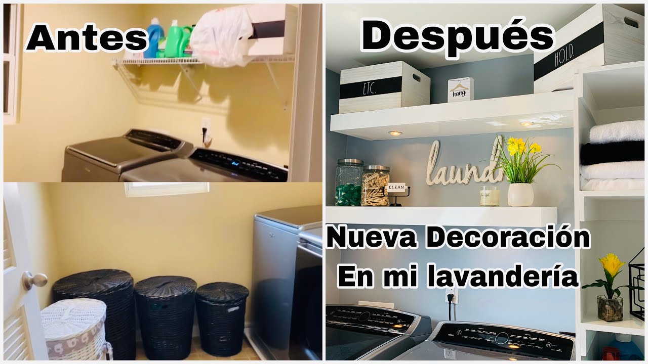 DECORACIÓN PARA MI LAVANDERÍA 2020//LAUNDRY ROOM MAKEOVER\\ Un Cambió TOTAL
