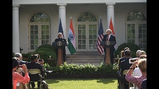 Full PM Modi at the Joint Press Statements with President Trump in Washington DC Update
