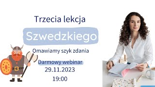 Szwedzki dla początkujących - Lekcja szwedzkiego - Gramatyka szwedzka - szyk zdania po szwedzku