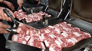 철판 프레스에 굽는 돼지고기? 3단계로 구워버리는 연매출 9억의 미친 꼬들살집┃Special parts of pork / Korean street food